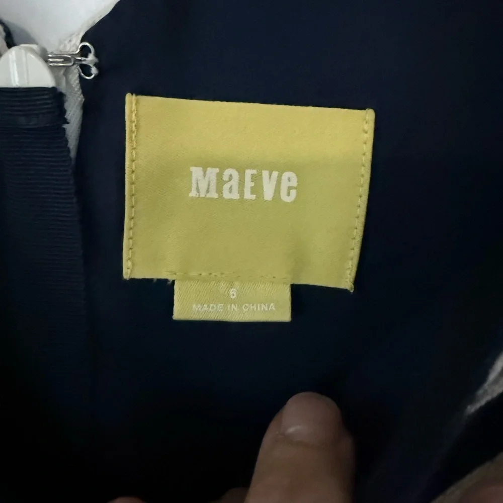 Maeve Mitered Stripe Fit And Flare Dress - Picture 7 of 7